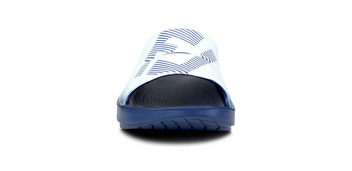 Oofos OOahh Sport Slide Sandal Sandalen Heren Wit Donkerblauw | KG1645038