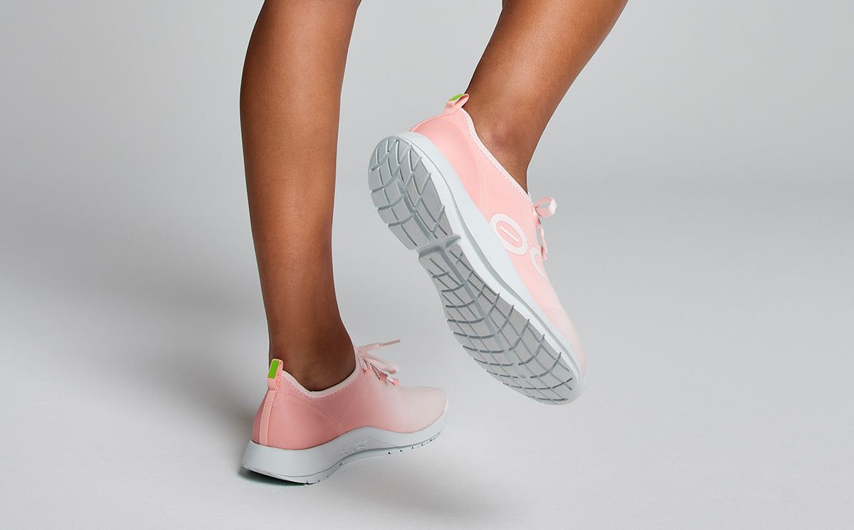 Oofos OOmg Sport LS Low Shoe Schoenen Dames Wit Roze | WI4562901