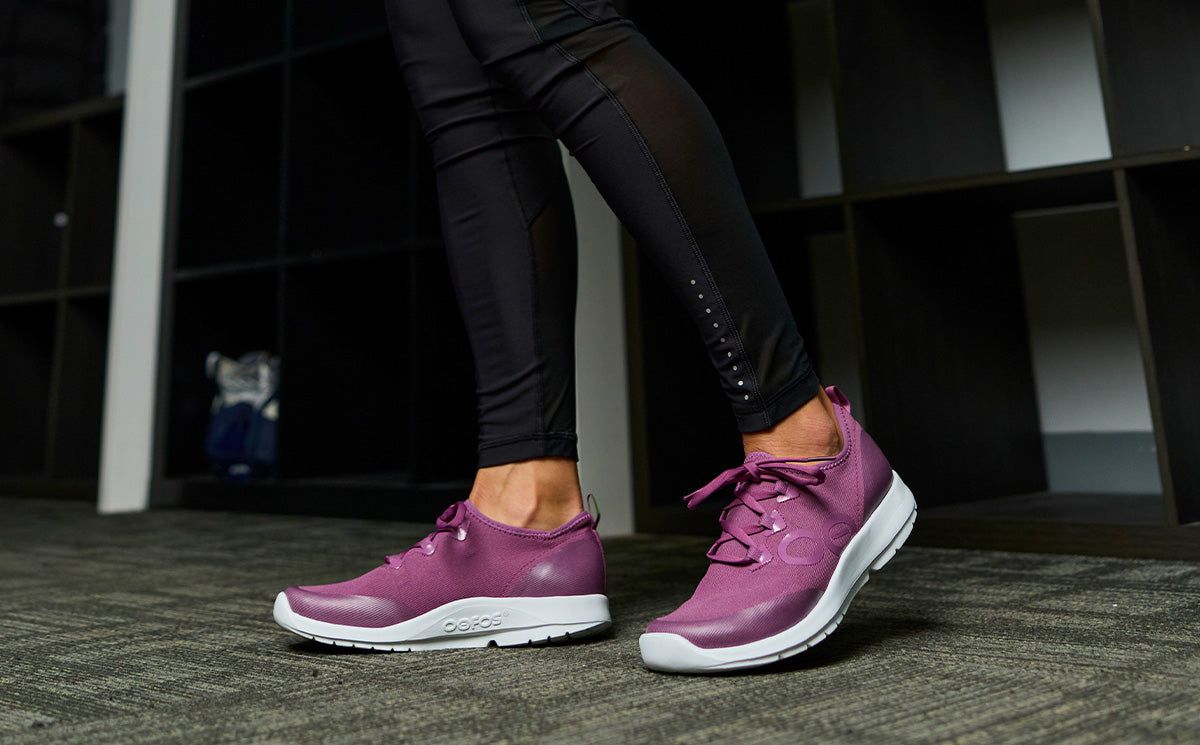 Oofos OOmg Sport LS Low Shoe Schoenen Dames Wit Paars | LG5728094