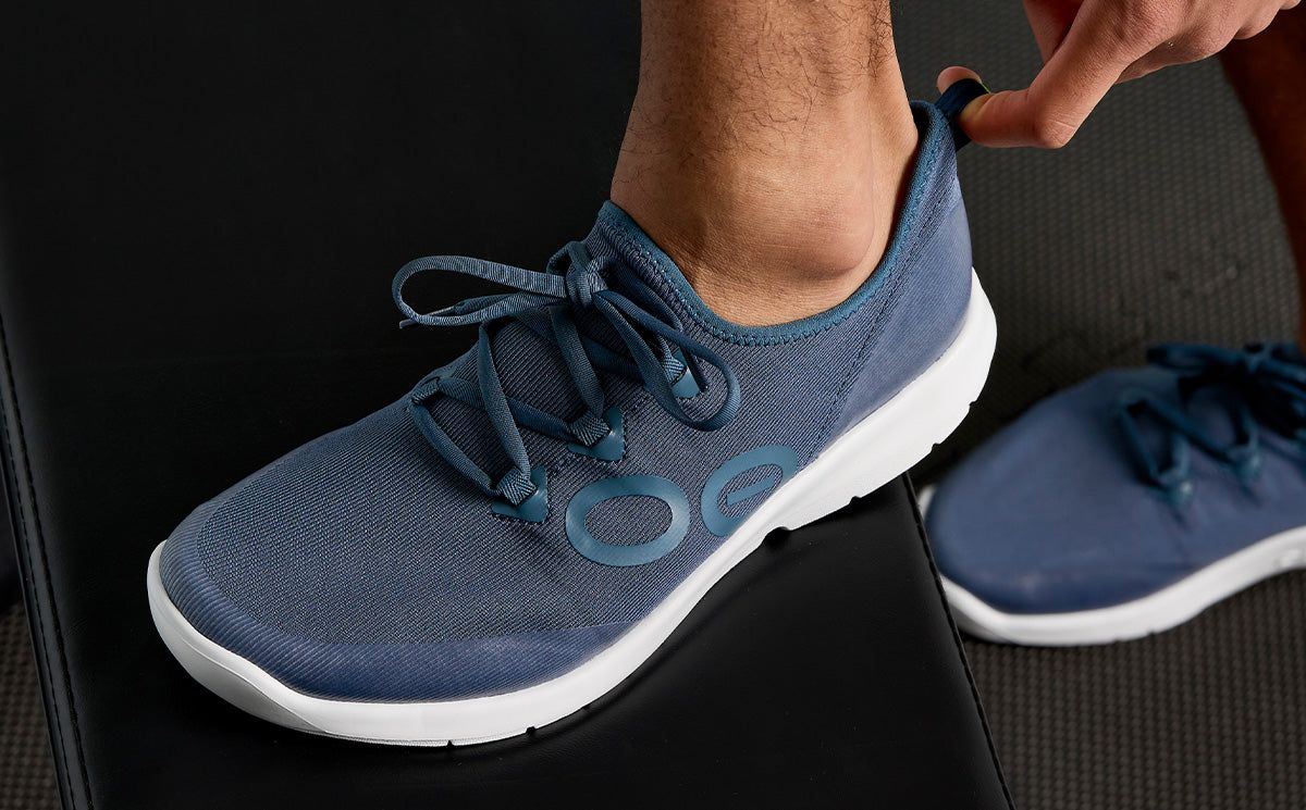 Oofos OOmg Sport LS Low Shoe Schoenen Heren Wit Blauw | LX5284139